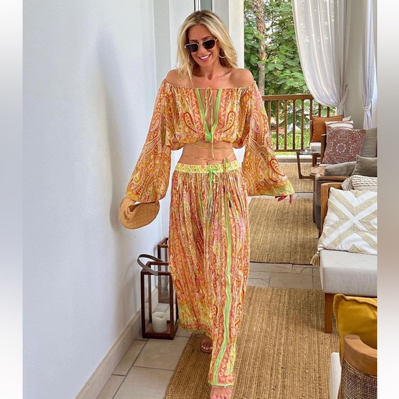 Zara Tops - Zara Multicolor Off-Shoulder Top